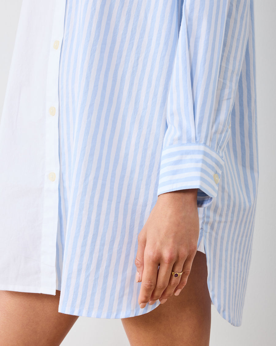 Weekend Stripes - Everyday Button Down - Blue Skies - Printfresh