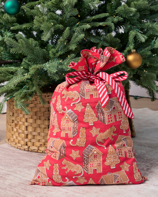 GingerBread Party - Gift Sack - Ruby - Printfresh