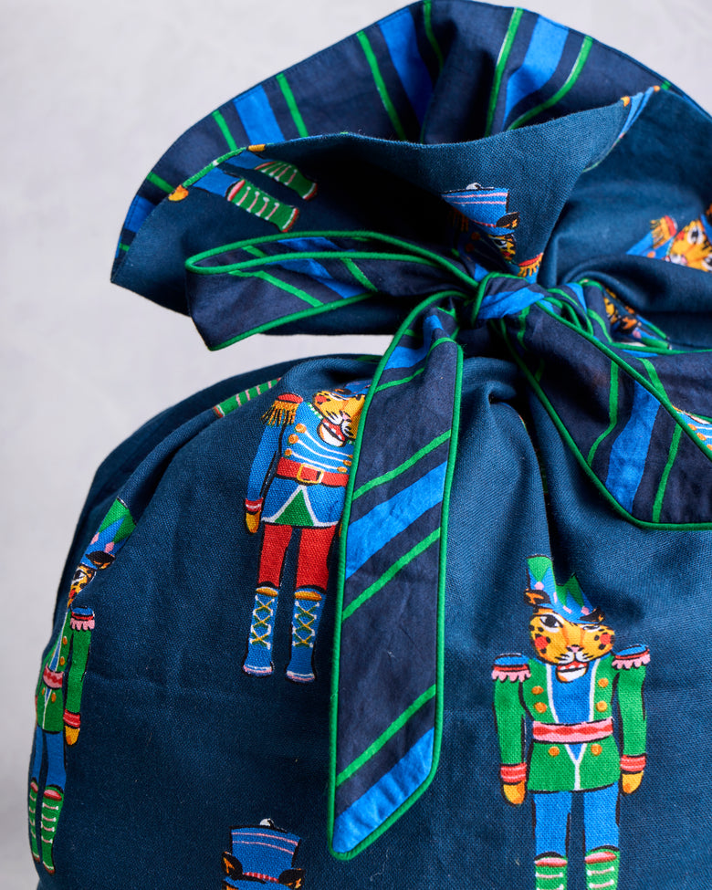 Leopard Nutcrackers - Gift Sack - Navy - Printfresh