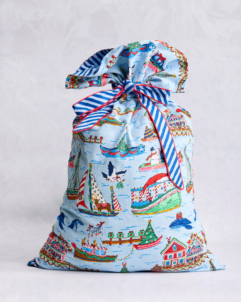 Sugar Plum Ferry - Gift Sack - Pale Blue - Printfresh