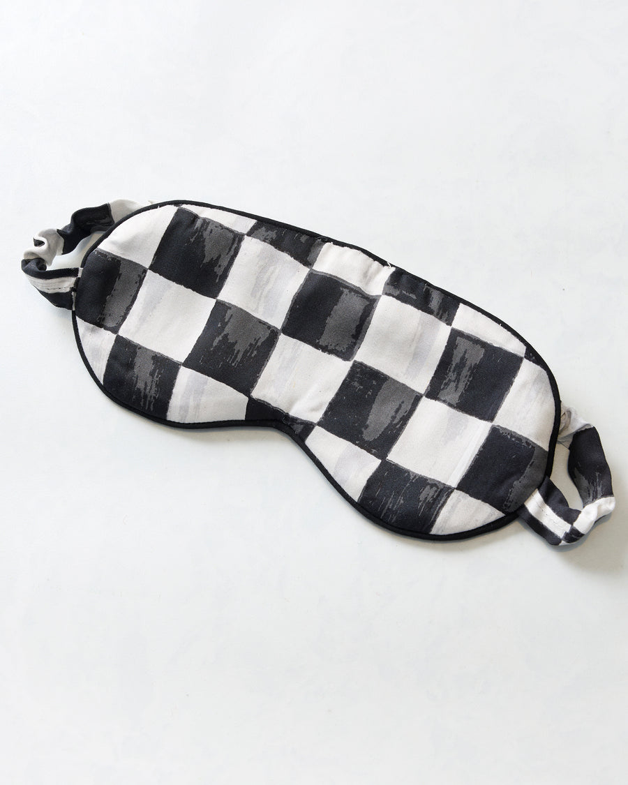 Courtly Check Bagheera - Eco Satin Eye Mask - Floral - Printfresh