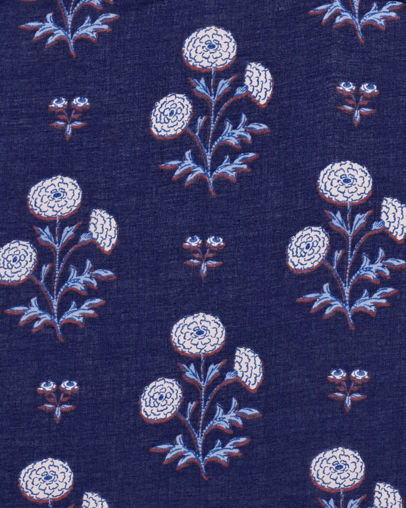 Marigold Bloom - Main Street Dress - Midnight Tide - Printfresh