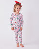 PF x The Hiltons Christmas Poodle Party - Kids PJ Set - Rose - Printfresh