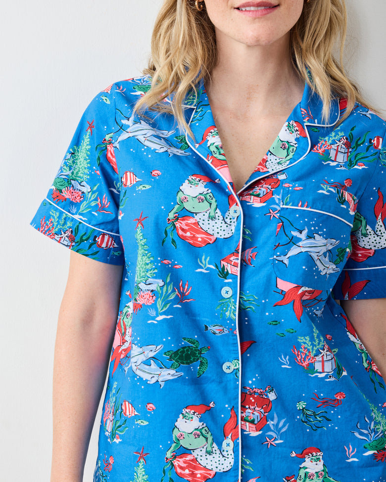 Merry Mermen - Short PJ Set - Dolphin Tail - Printfresh