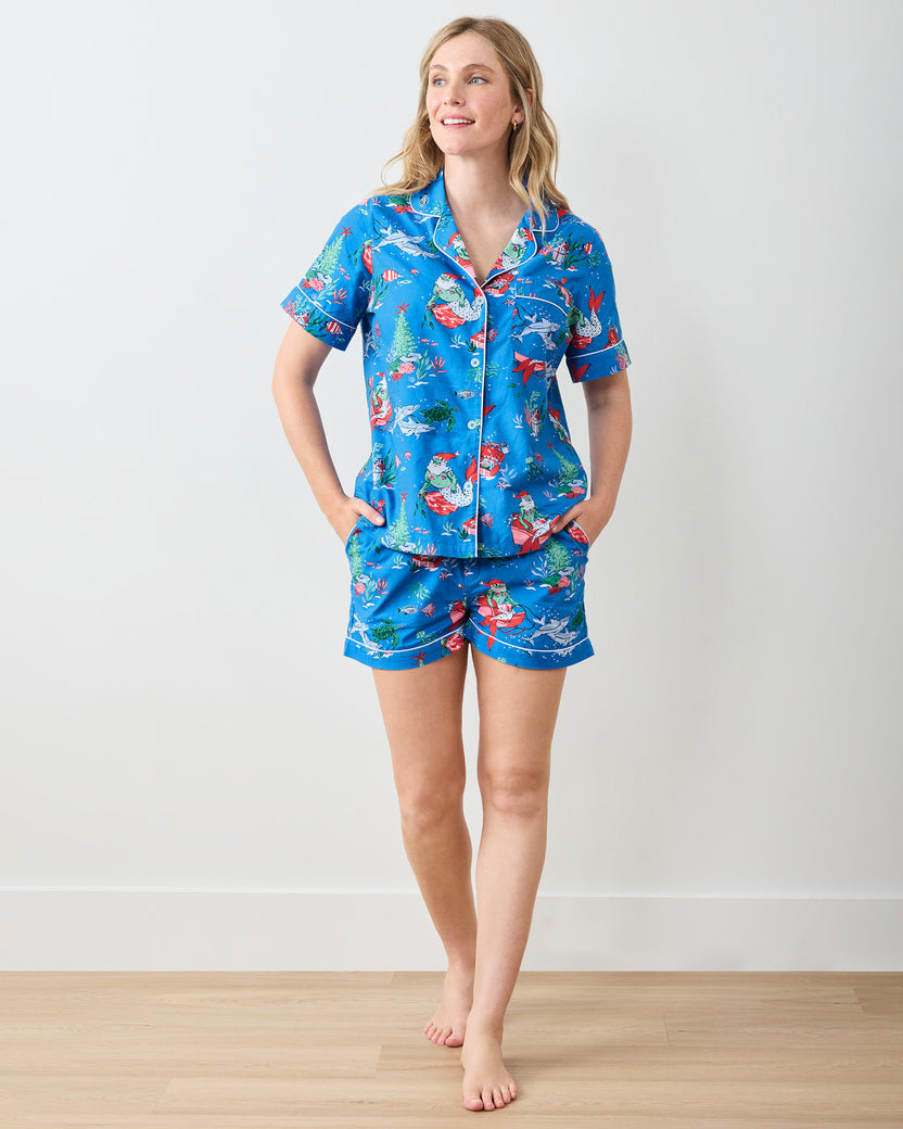 Merry Mermen - Short PJ Set - Dolphin Tail - Printfresh