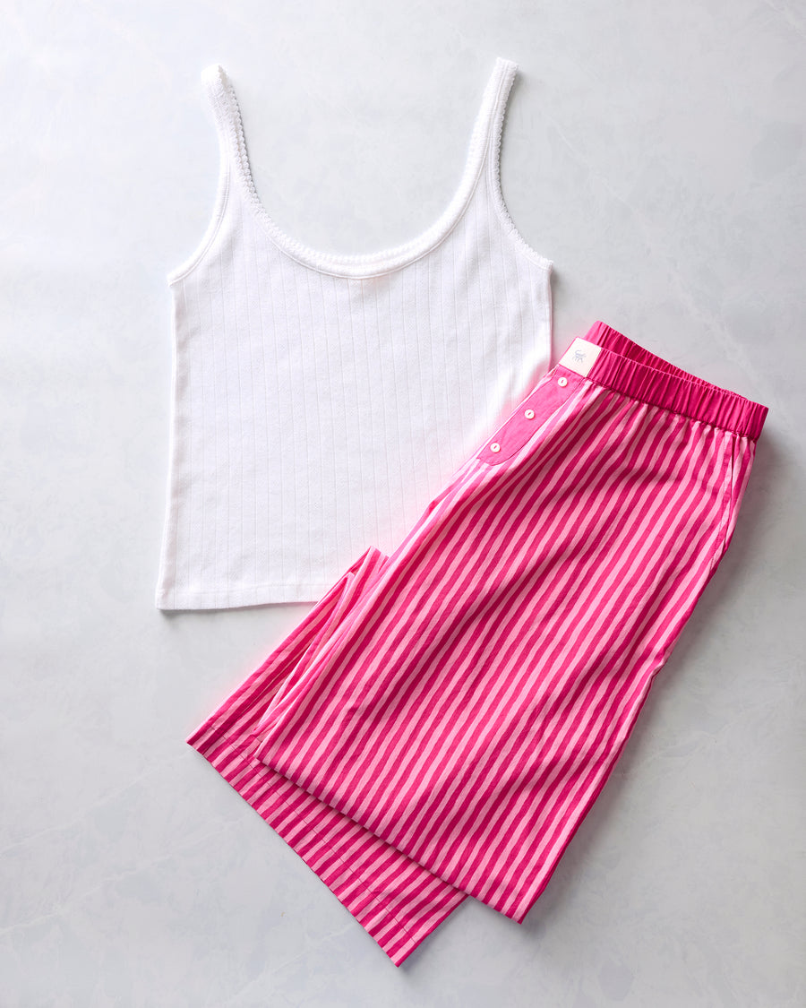 Pink Stripes - Esme Tank & Nola PJ Pants Bundle - Multi - Printfresh