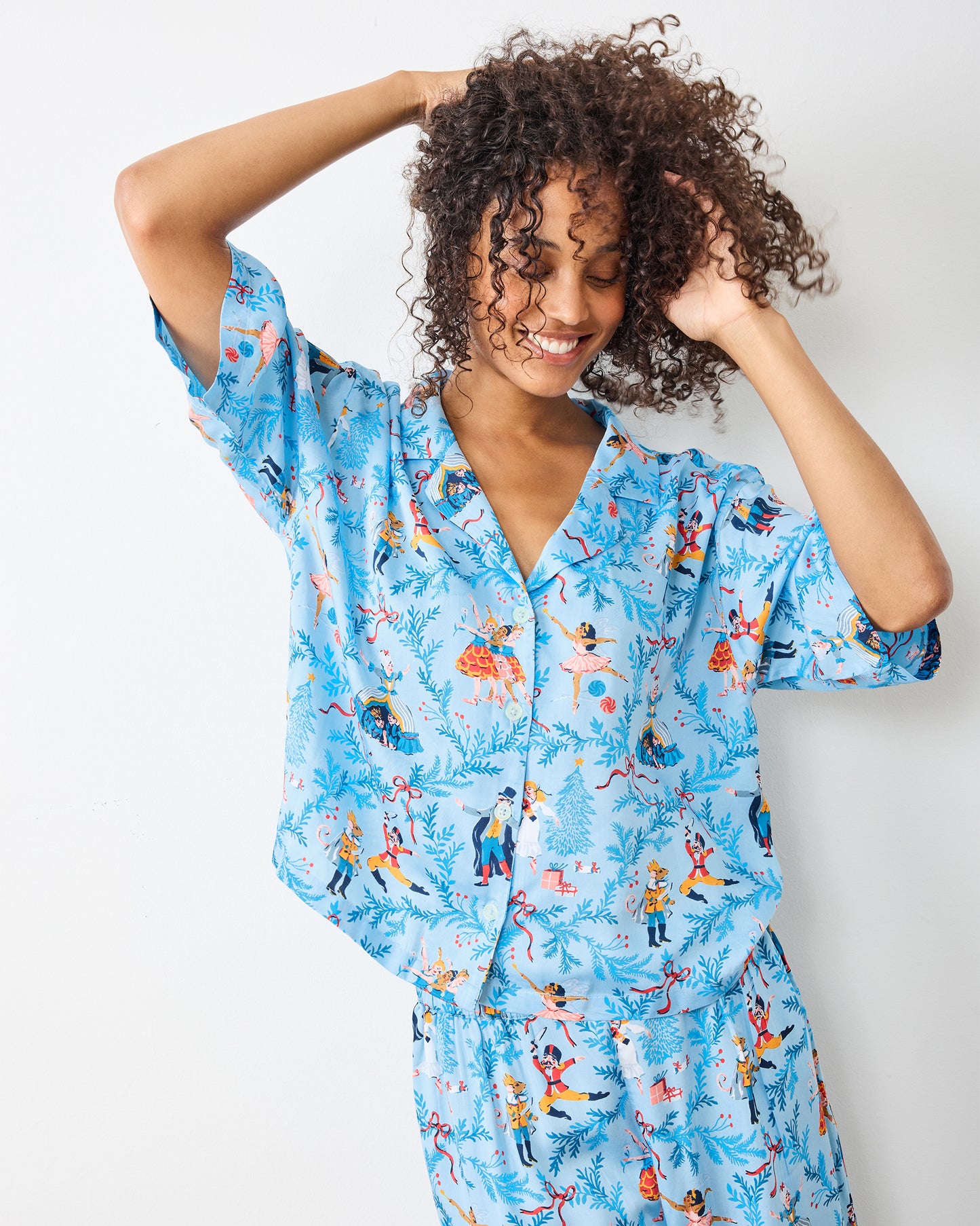 Nutcracker Dreams - Petite Eco Satin Wildest Dreams Set - Blue Slipper - Printfresh