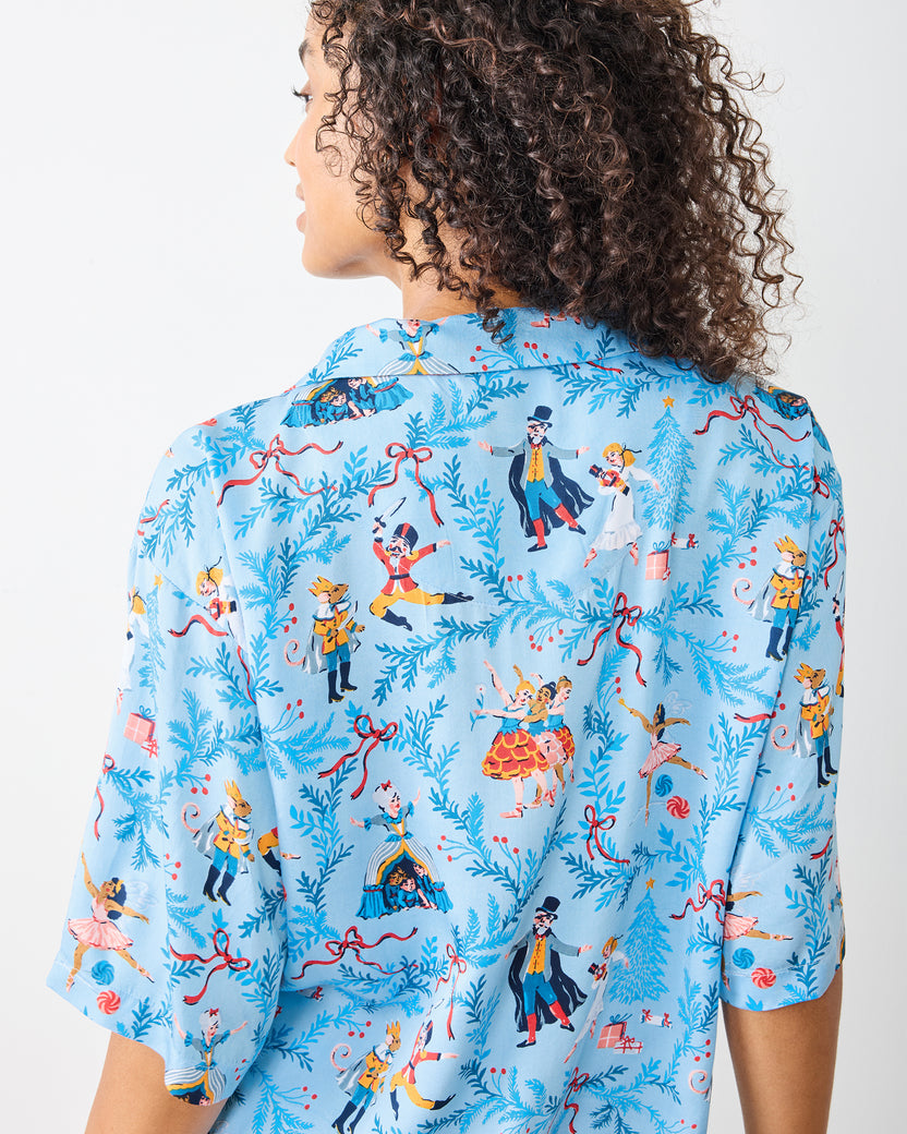 Nutcracker Dreams - Petite Eco Satin Wildest Dreams Set - Blue Slipper - Printfresh