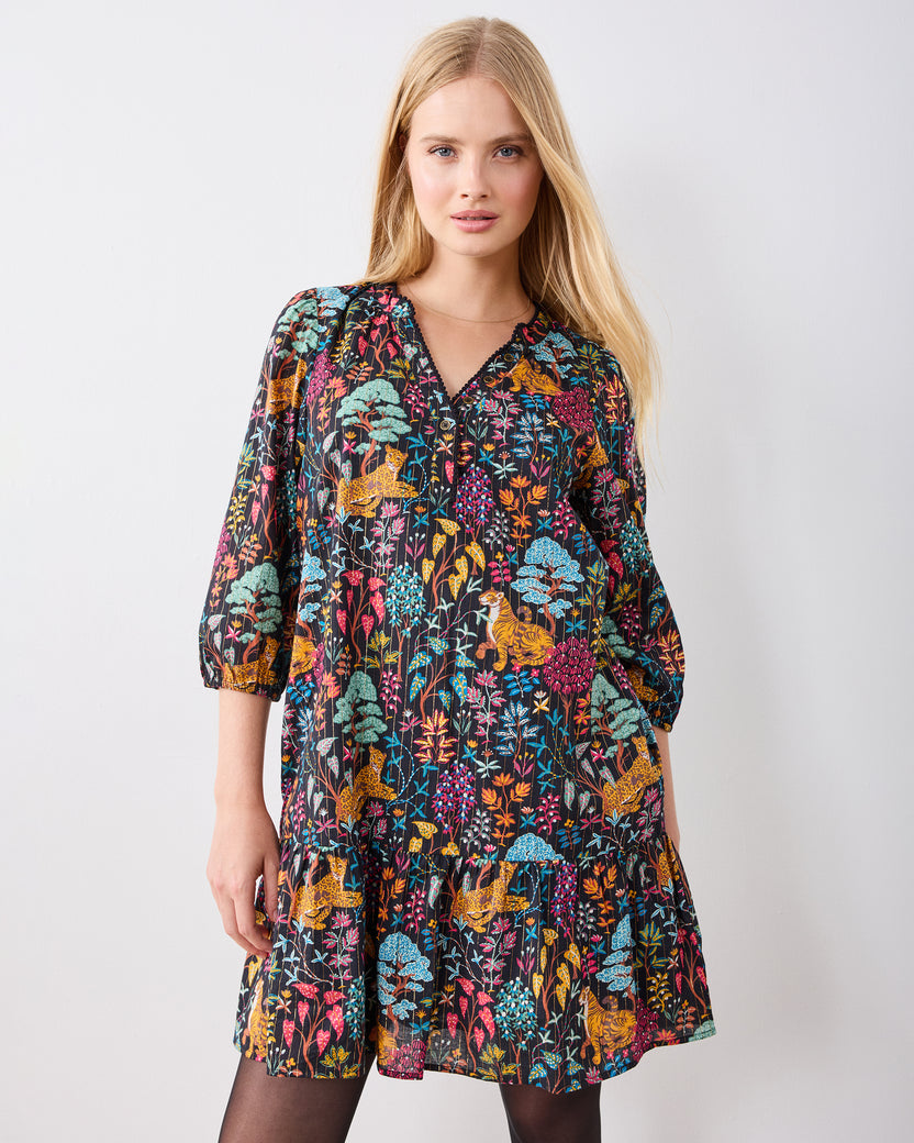 Garden Menagerie - Charlie Dress - Ink - Printfresh