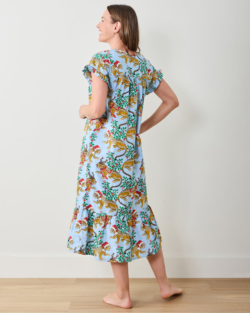 Very Merry Bagheera - Daylight Nightgown - Pale Blue - Printfresh