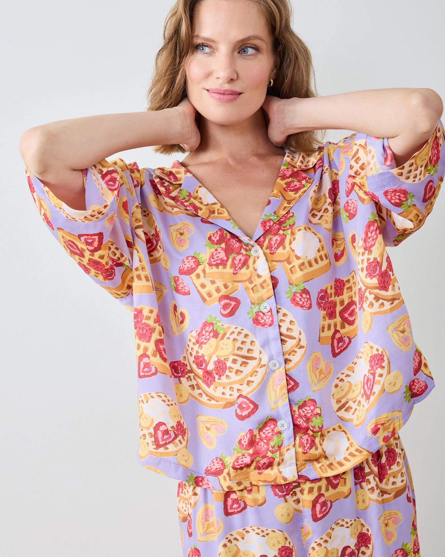 Waffles In Bed - Eco Satin Wildest Dream Set - Lavender - Printfresh