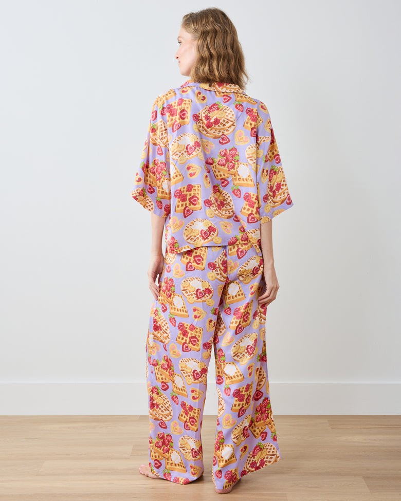 Waffles In Bed - Eco Satin Wildest Dream Set - Lavender - Printfresh