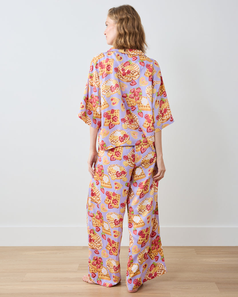 Waffles In Bed - Eco Satin Wildest Dream Set - Lavender - Printfresh