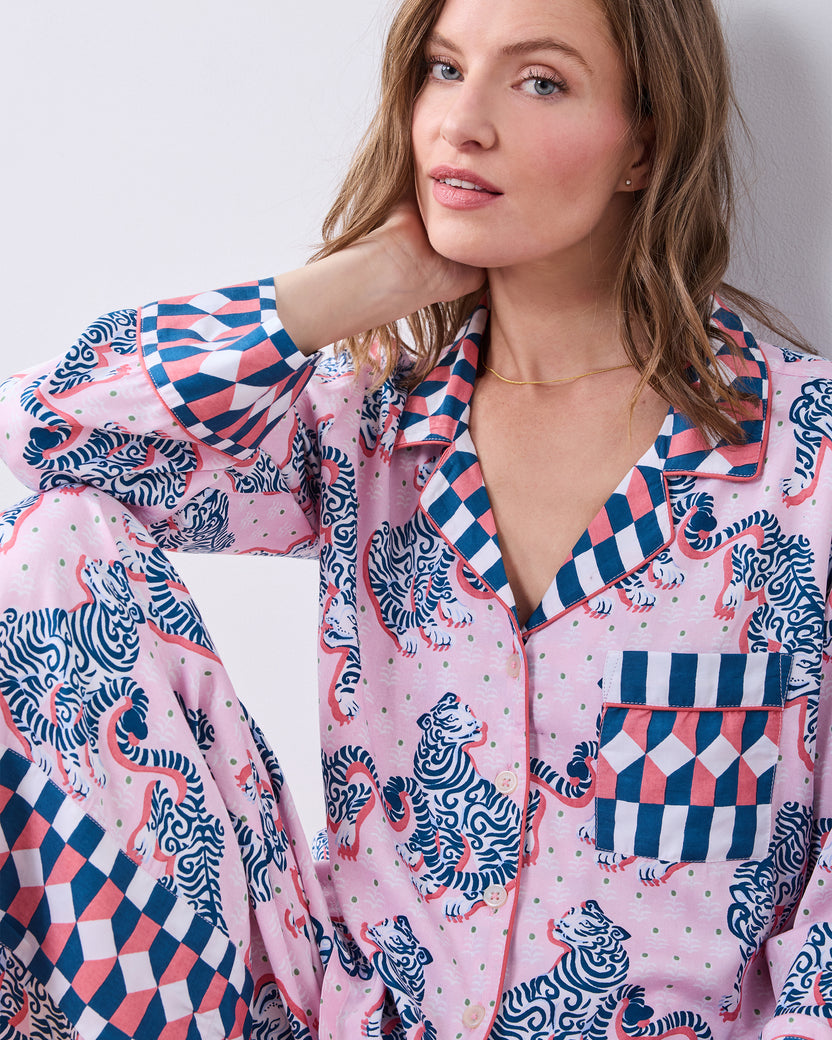 Tiger Queen - Eco Satin Rittenhouse Set - Blush & Bashful - Printfresh