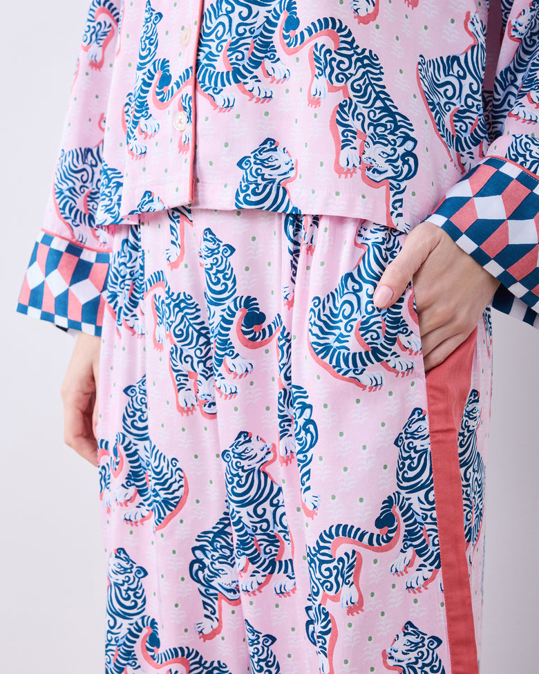 Tiger Queen - Eco Satin Rittenhouse Set - Blush & Bashful - Printfresh