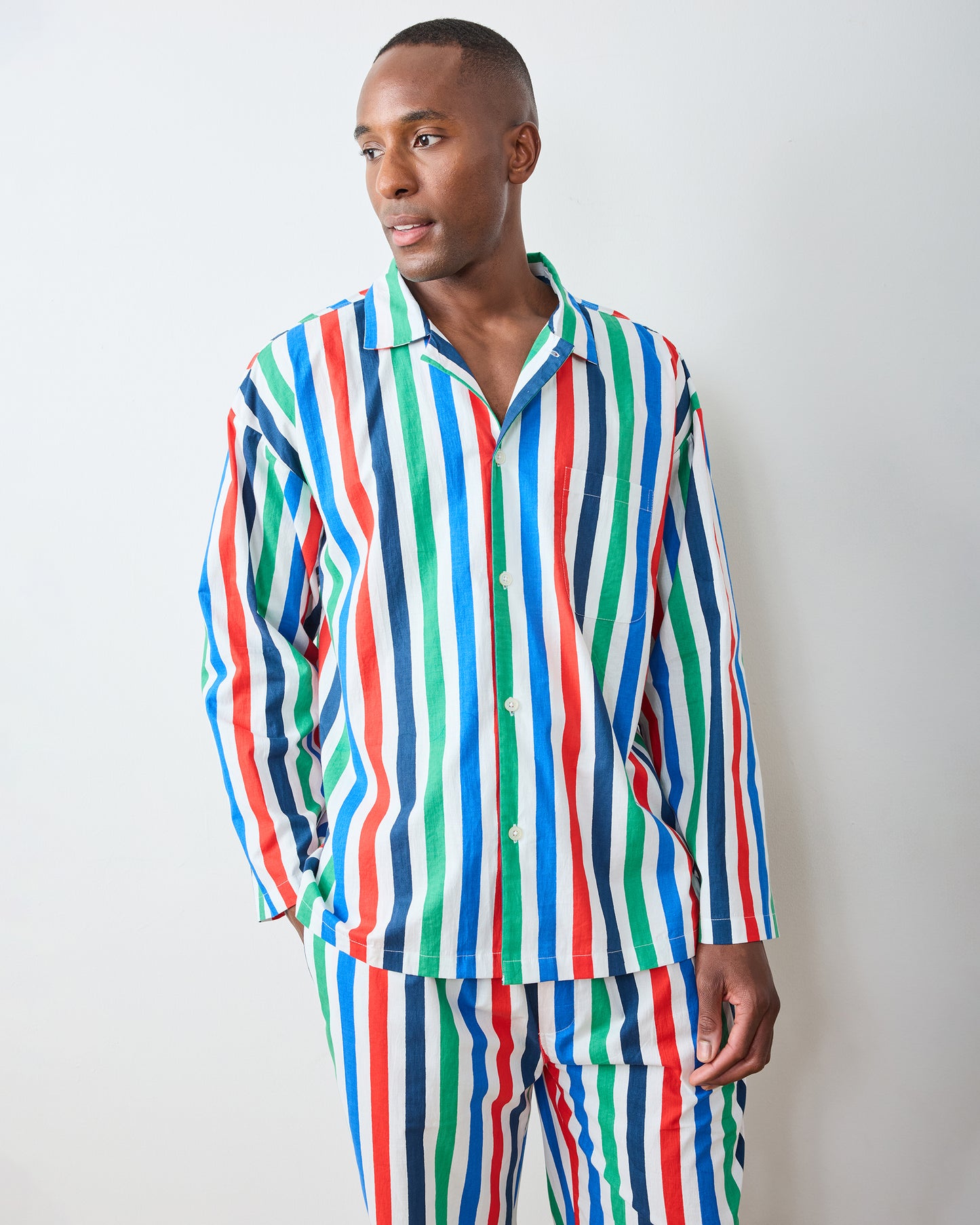 Gift Wrapping - Men's Long PJ Set - Nautical Stripes - Printfresh