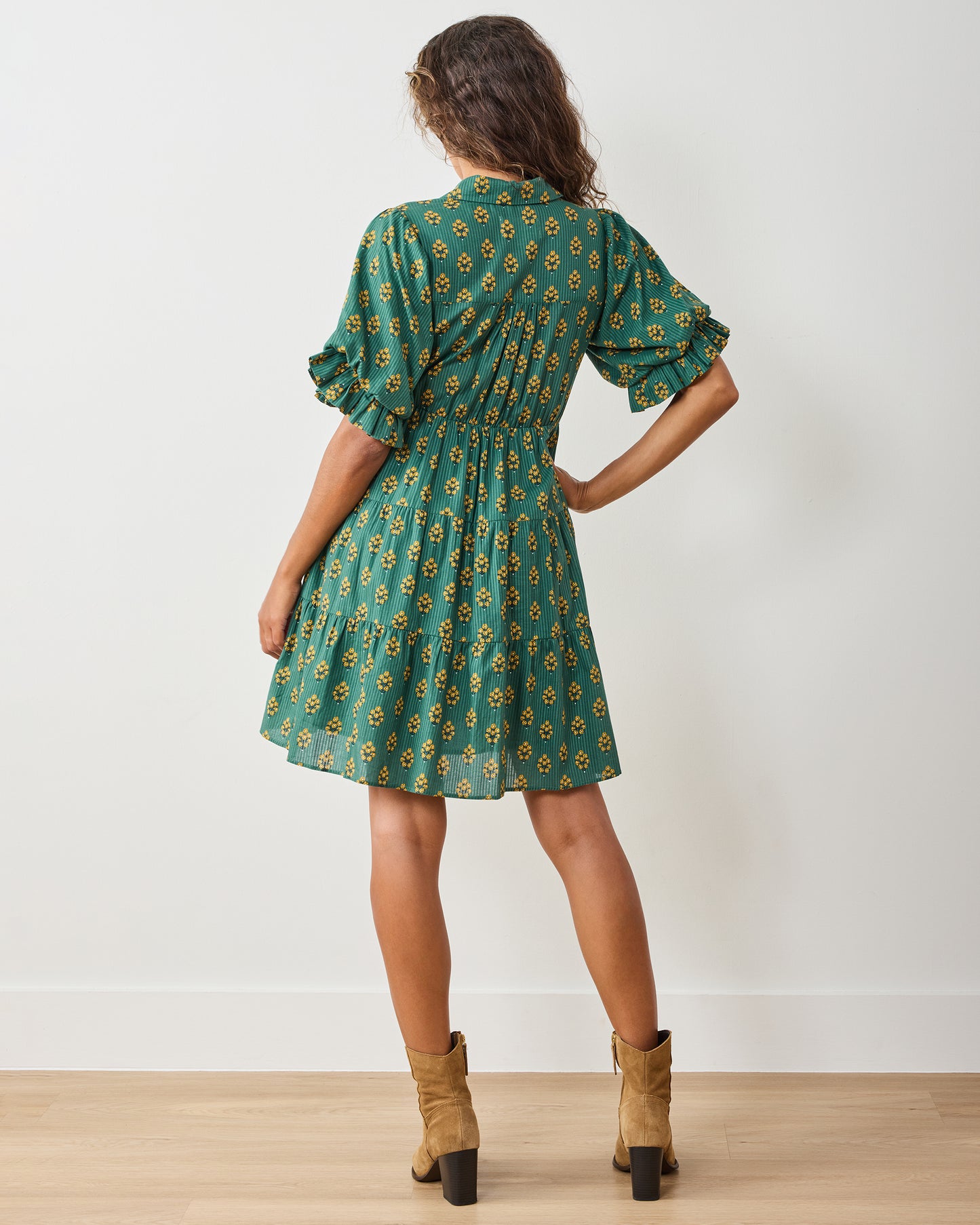 Texas Bouquet - Sienna Dress - Desert Moss - Printfresh