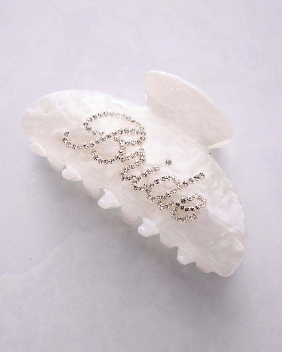 Bride - Rhinestone Hair Claw Clip - Fetti - Printfresh