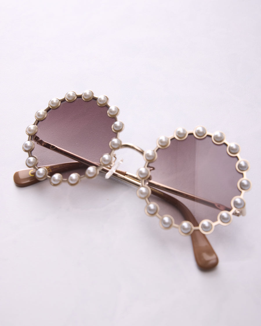 Ivory - Ivory Walnut Memphis Sunglasses - Lele Sadoughi - Printfresh