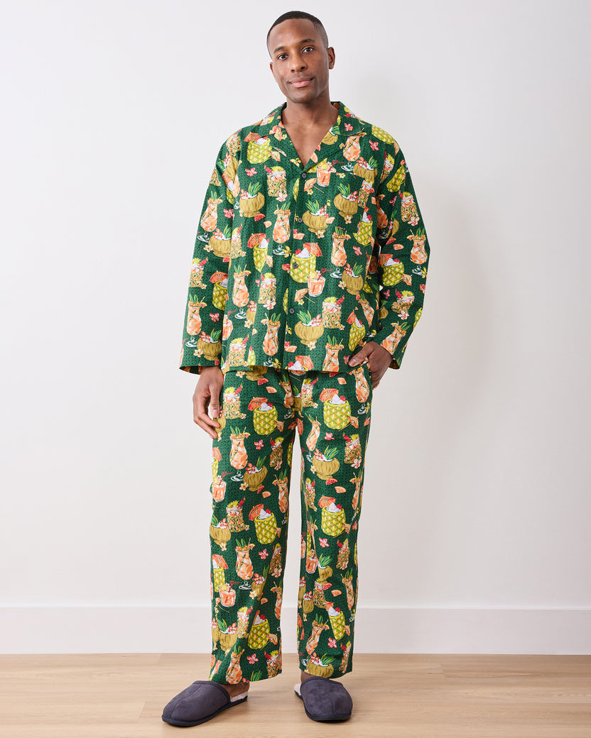 Paradise Punch - Men’s Long PJ Set - Emerald Isle