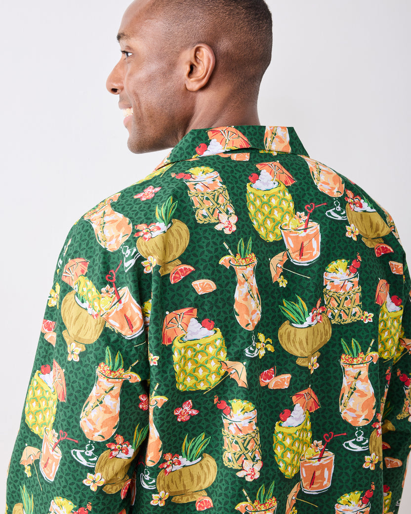 Paradise Punch - Men’s Long PJ Set - Emerald Isle