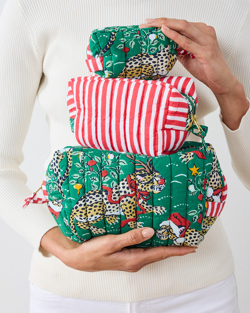 Very Merry Bagheera - Three's Best Pouch Set - Mistletoe - Printfresh