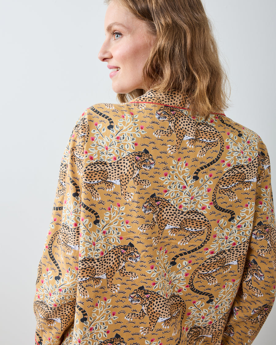 Bagheera - Lightweight Flannel Long PJ Set - Tobacco - Printfresh