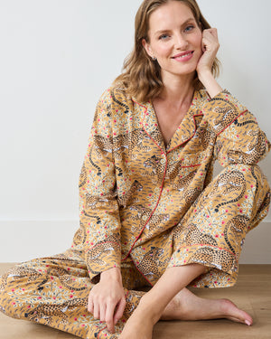 Bagheera - Lightweight Flannel Long PJ Set - Tobacco