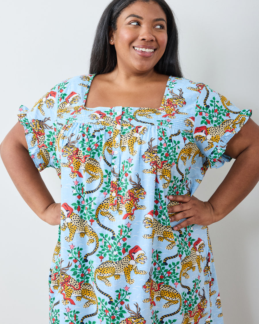 Very Merry Bagheera - Daylight Nightgown - Pale Blue - Printfresh