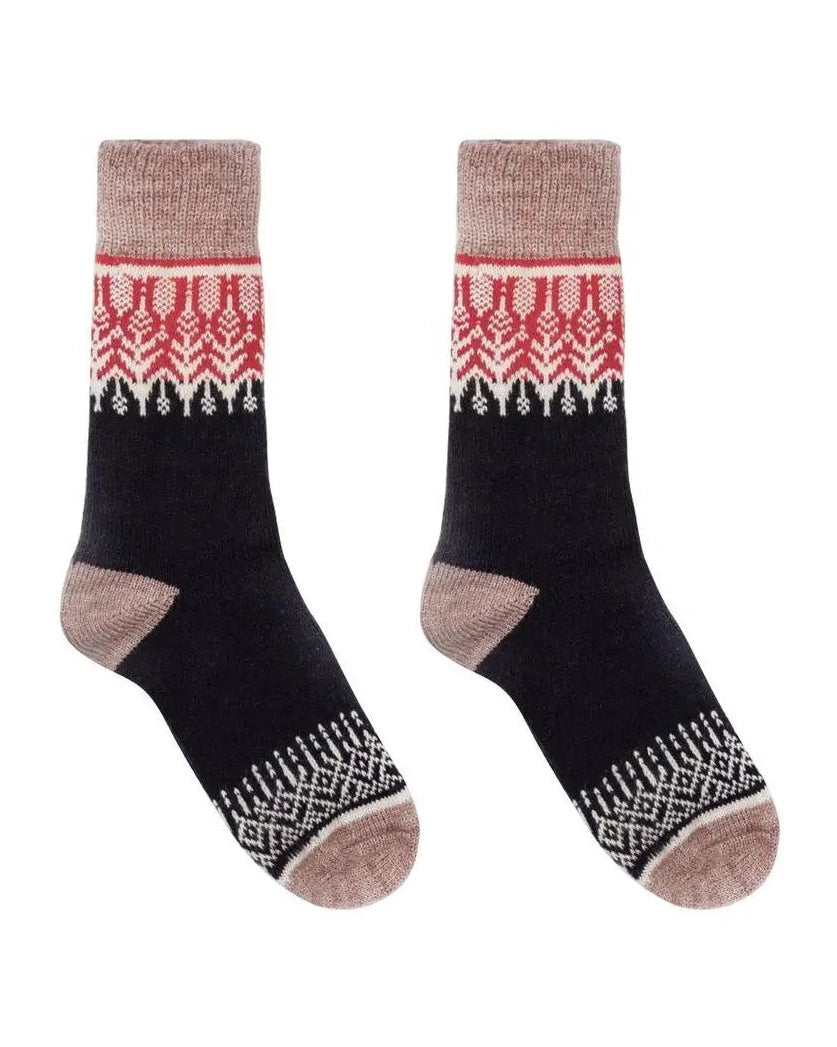 Red Combo - Nordic Cozy Socks - Printfresh