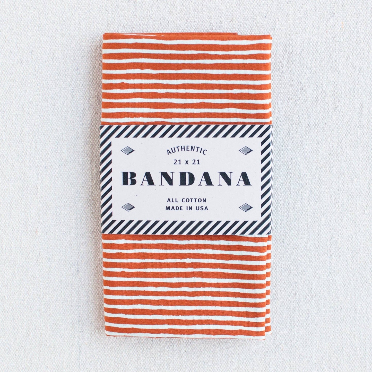 Marmalade Orange - Striped Bandana - Abracadana - Printfresh