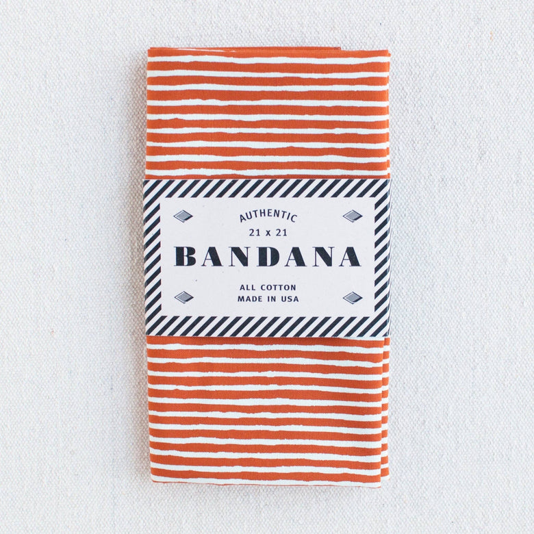 Marmalade Orange - Striped Bandana - Abracadana - Printfresh