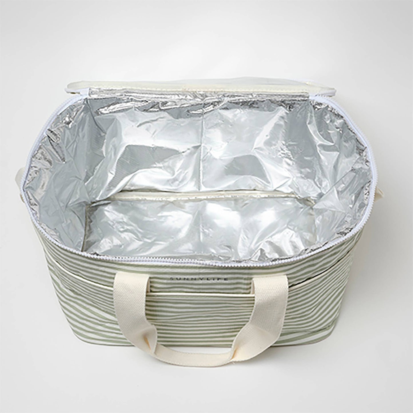 Sage Stripe - Light Cooler Bag La Palma - Sunnylife - Printfresh