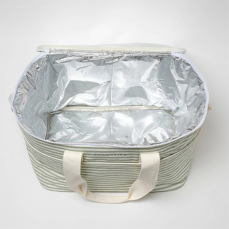 Sage Stripe - Light Cooler Bag La Palma - Sunnylife - Printfresh