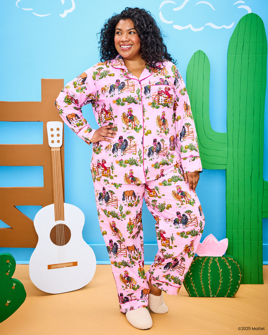 Barbie™ + Printfresh Western Barbie - Long PJ Set - Cowgirl Pink - Printfresh