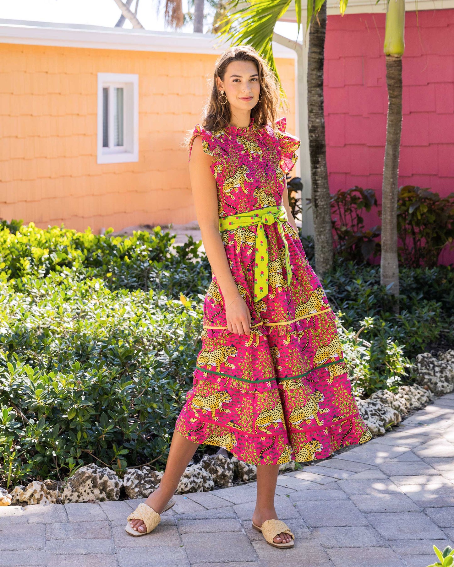 Bagheera - Ready to Ruffle Dress - Hot Pink - Printfresh