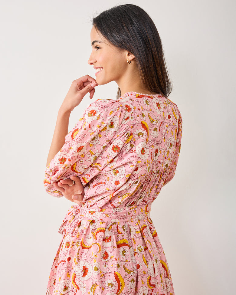 India Bloom - Artifact Dress - Soft Rose - Printfresh