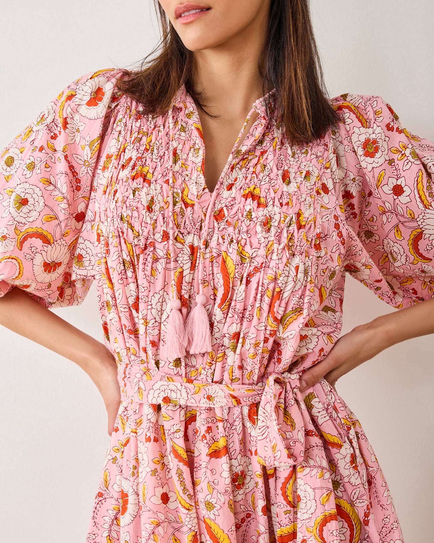 India Bloom - Artifact Dress - Soft Rose - Printfresh