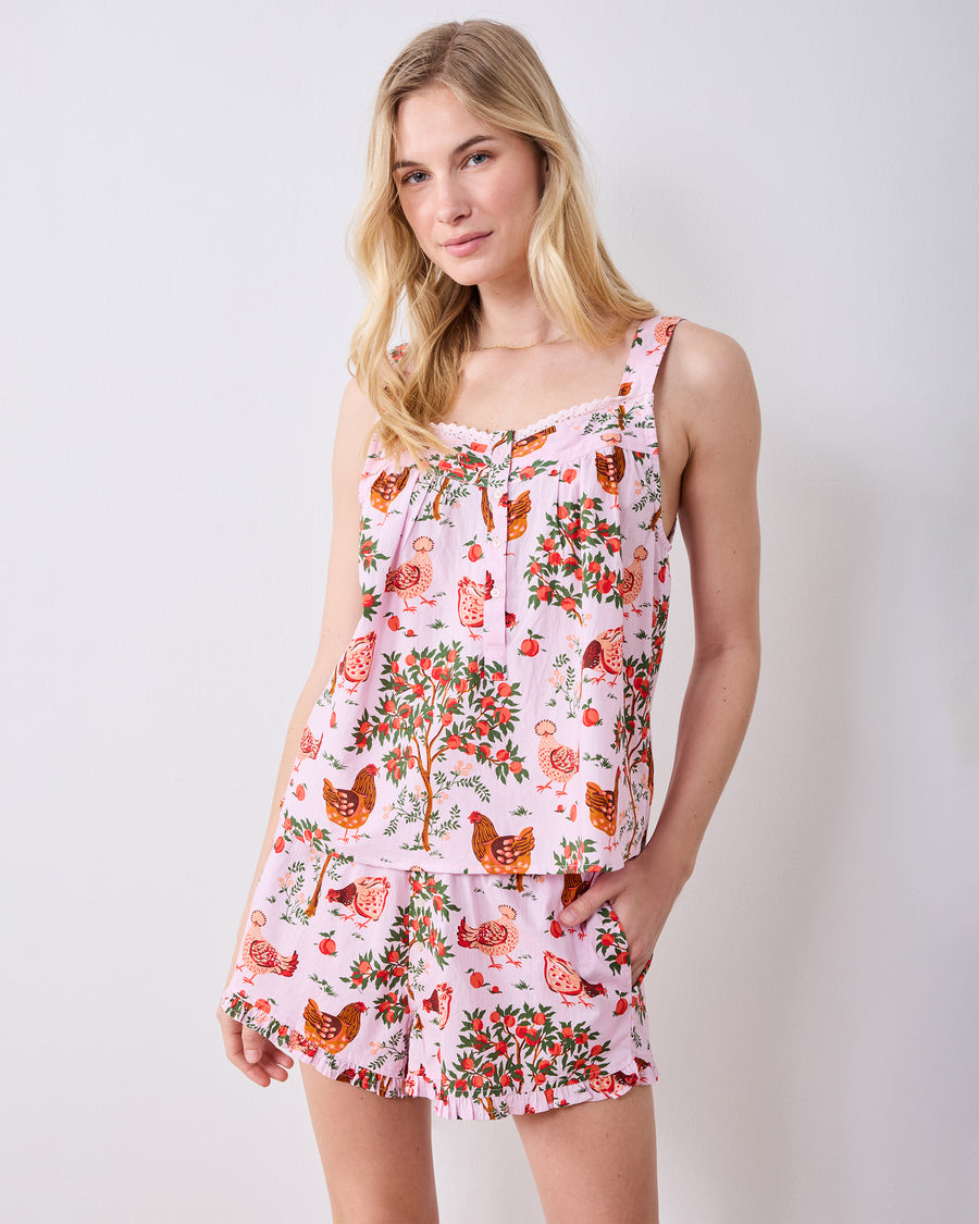 Hen House - Back to Bed Short Set - Ballet Pink - Printfresh