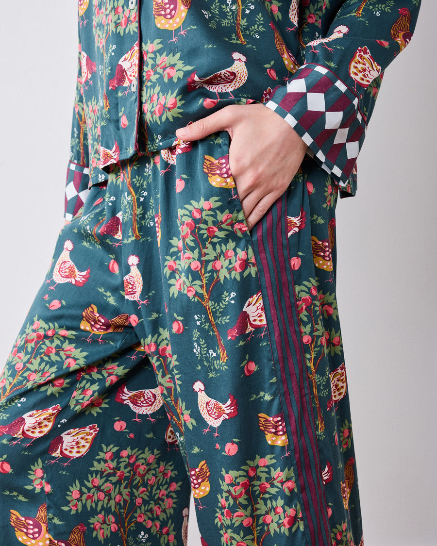 Hen House - Eco Satin Rittenhouse Set - Navy - Printfresh