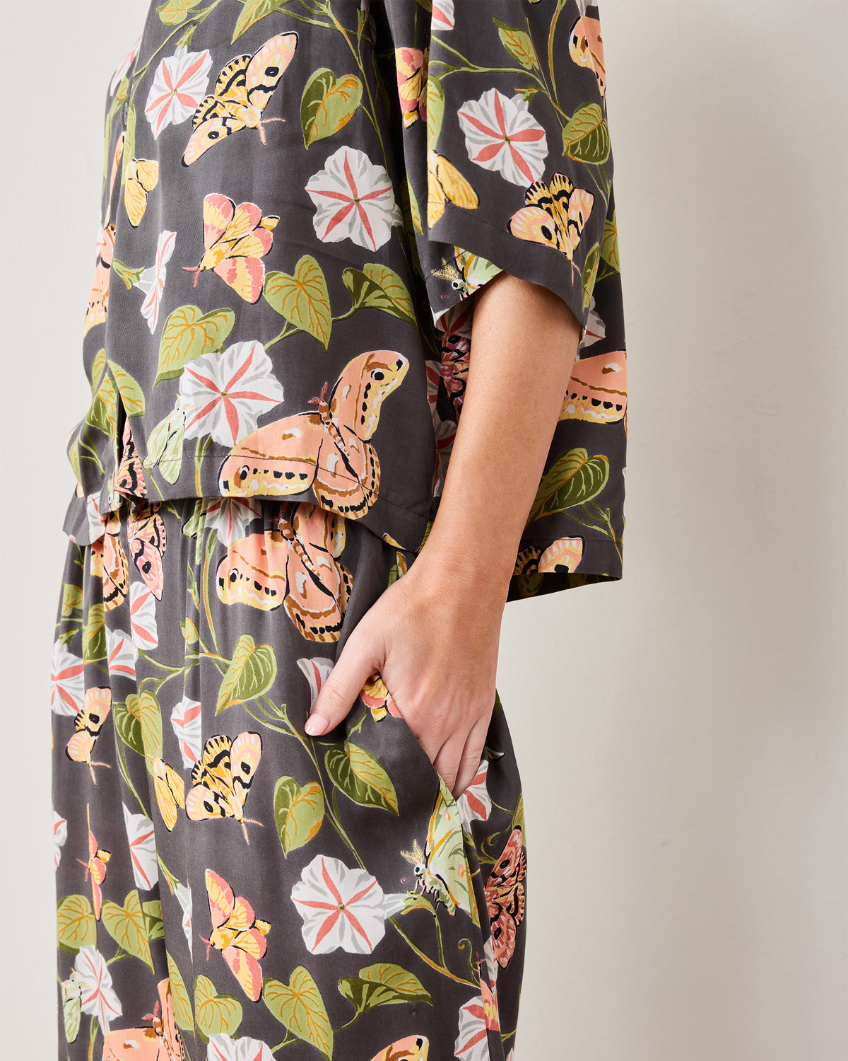 Midnight Flutter - Petite Eco Satin Wildest Dreams Set - Slate - Printfresh