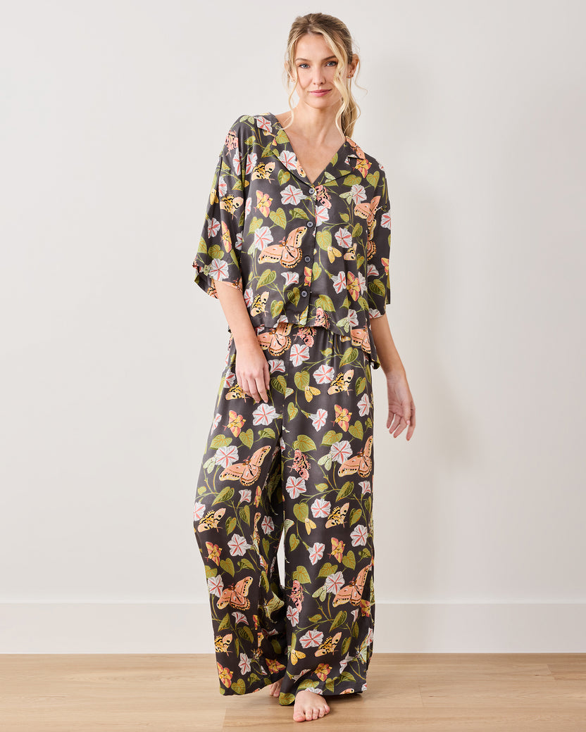 Midnight Flutter - Petite Eco Satin Wildest Dreams Set - Slate - Printfresh