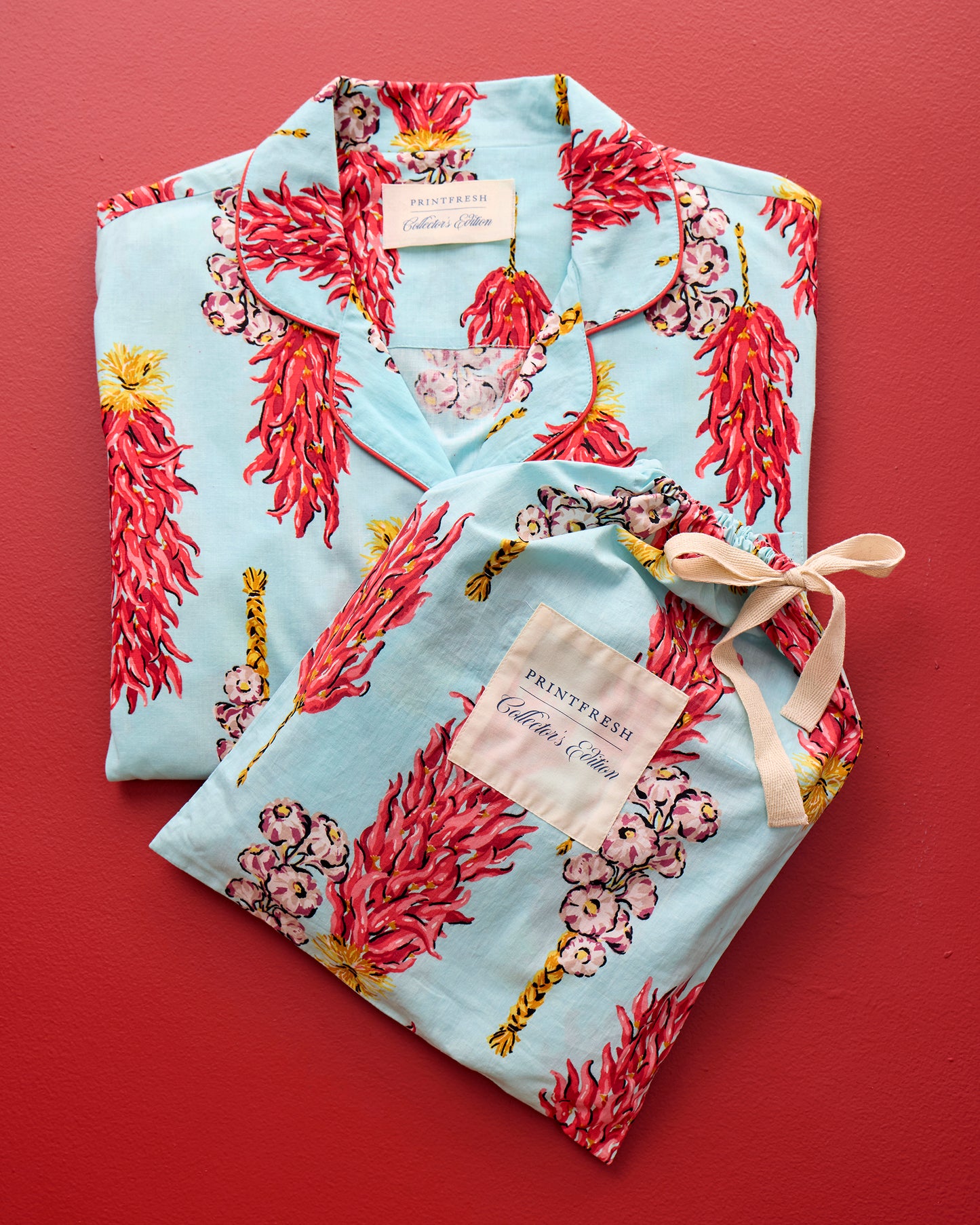 Something Spicy -  Long PJ Set - Azule - Printfresh