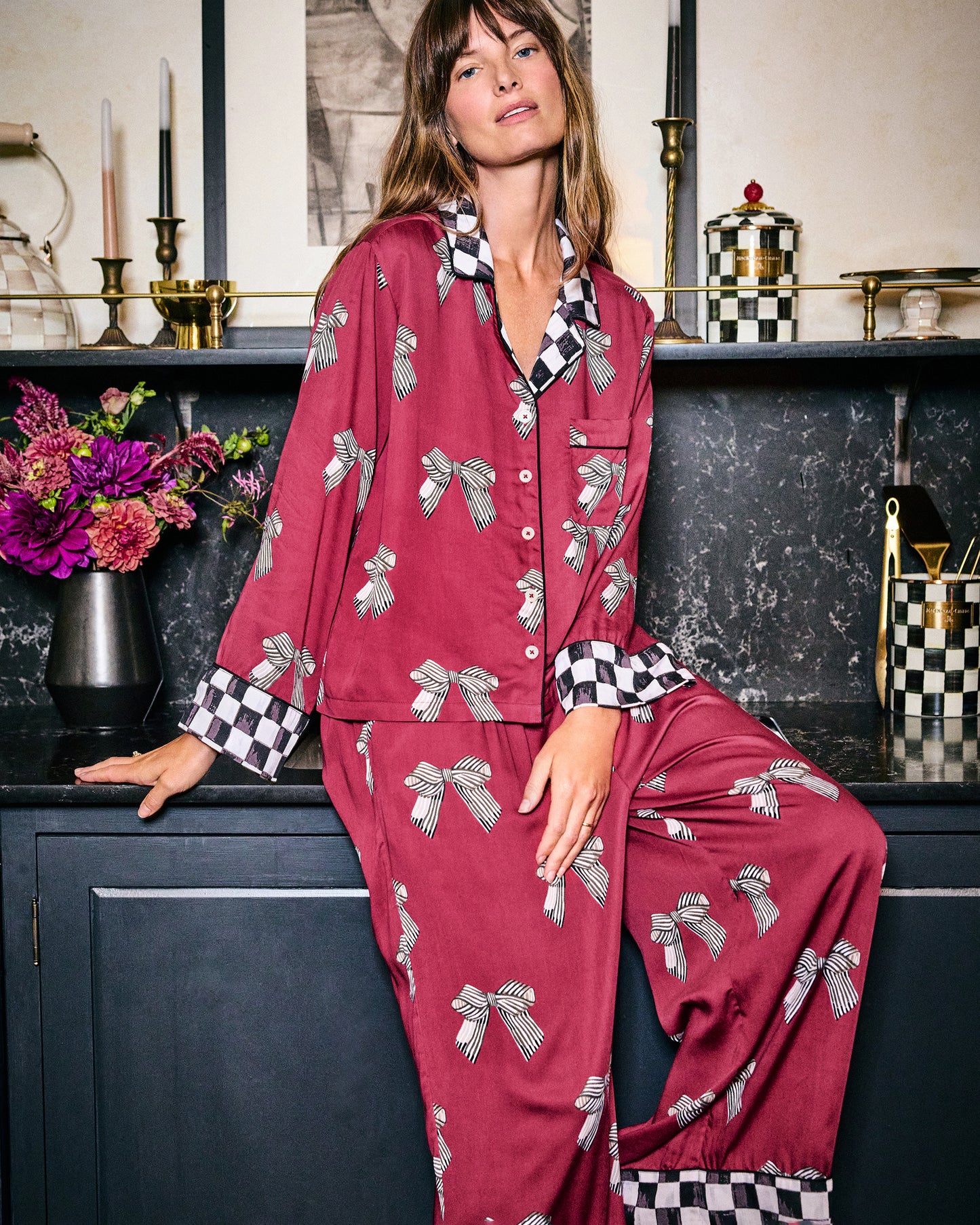 Bows - Eco Satin Soho Set - Wine - Printfresh