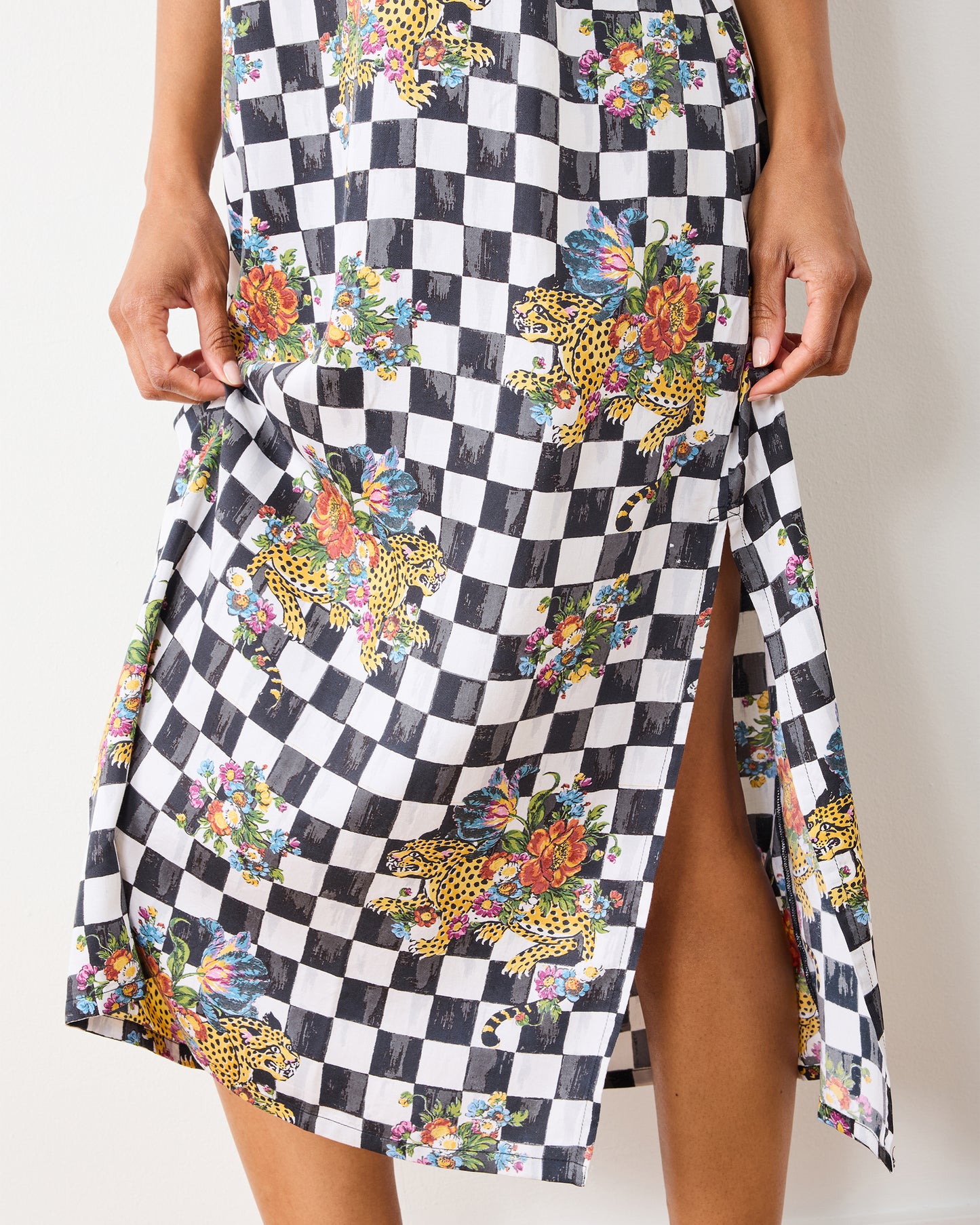 Courtly Check Bagheera - Eco Satin Chic to Sleep Nightie - Floral - Printfresh