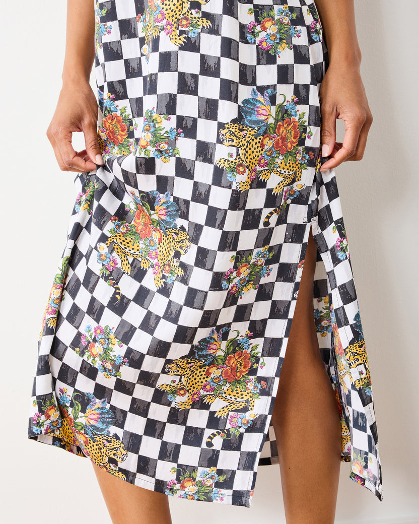 Courtly Check Bagheera - Eco Satin Chic to Sleep Nightie - Floral - Printfresh