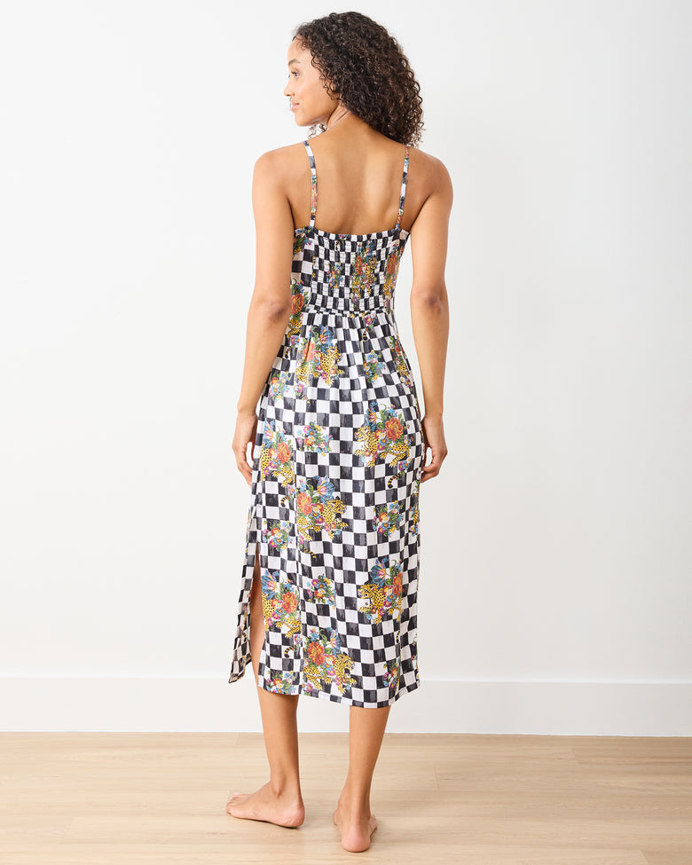 Courtly Check Bagheera - Eco Satin Chic to Sleep Nightie - Floral - Printfresh