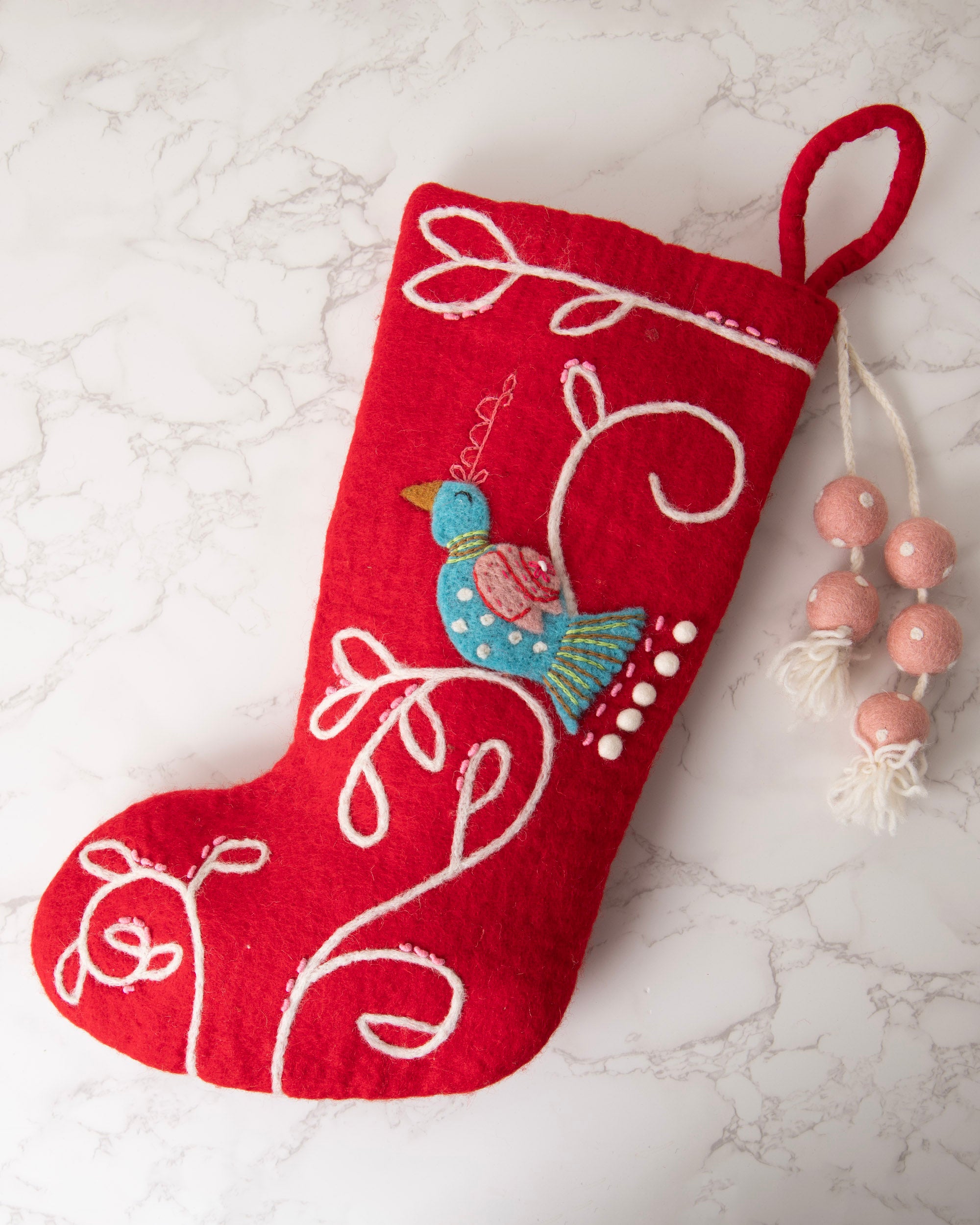 Coo Coo Bird Stocking - French Knot - Printfresh