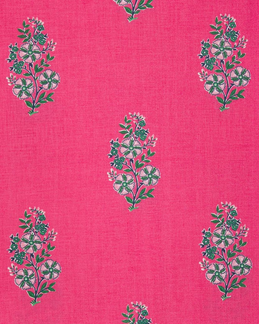 Bouquet Blossoms - Ocean View Long Tunic Dress - Hot Pink - Printfresh