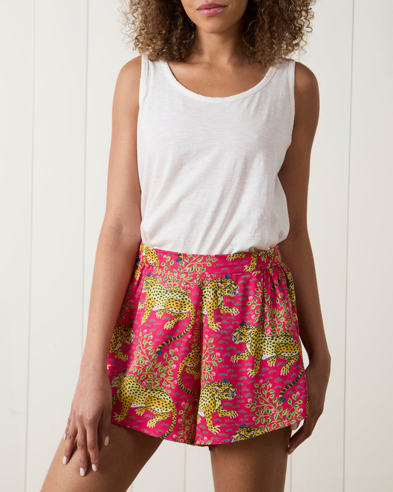 Bagheera - Eco Satin Sweet Dreams Shorts - Hot Pink - Printfresh